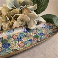 aflang-lille-bakke-runde-hjoerner-cloisonne-multifarvede-blomsterdekoration-guldkant